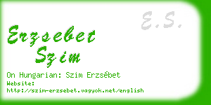 erzsebet szim business card